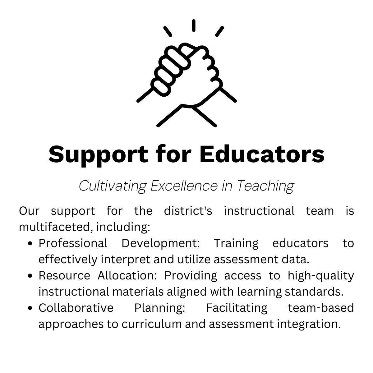 support for educators